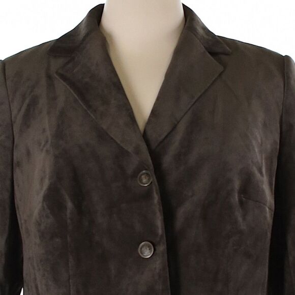 Western Elegance Suede-Like Blazer - Picture 2 of 5